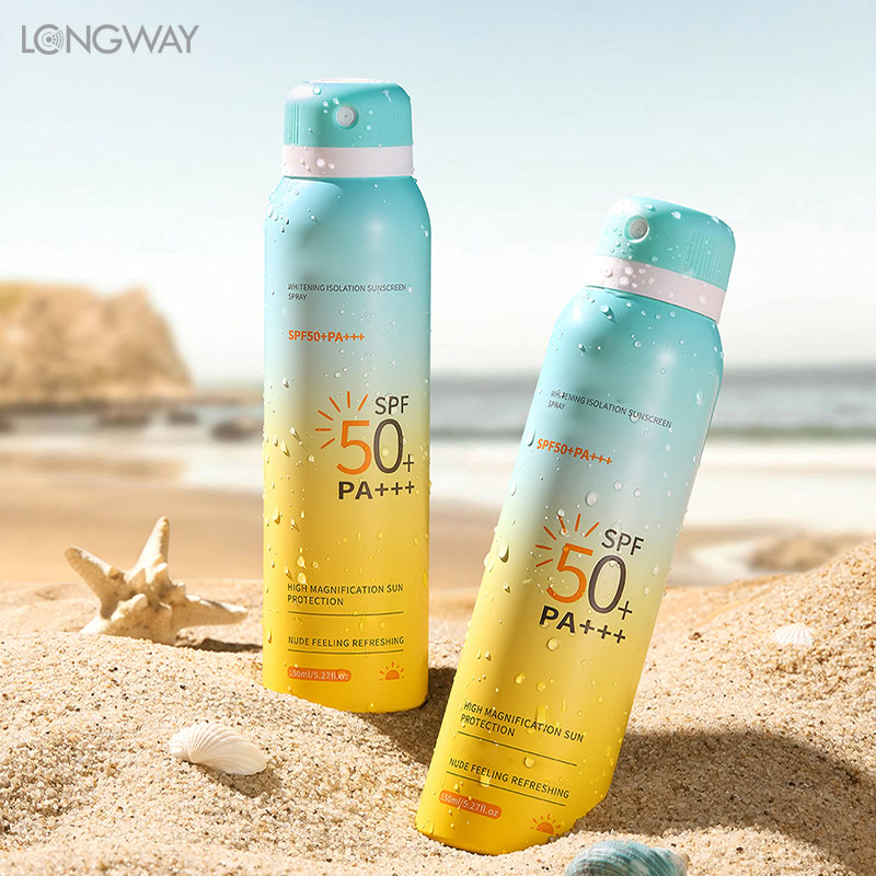 Sunscreen spray products for global beauty markets
